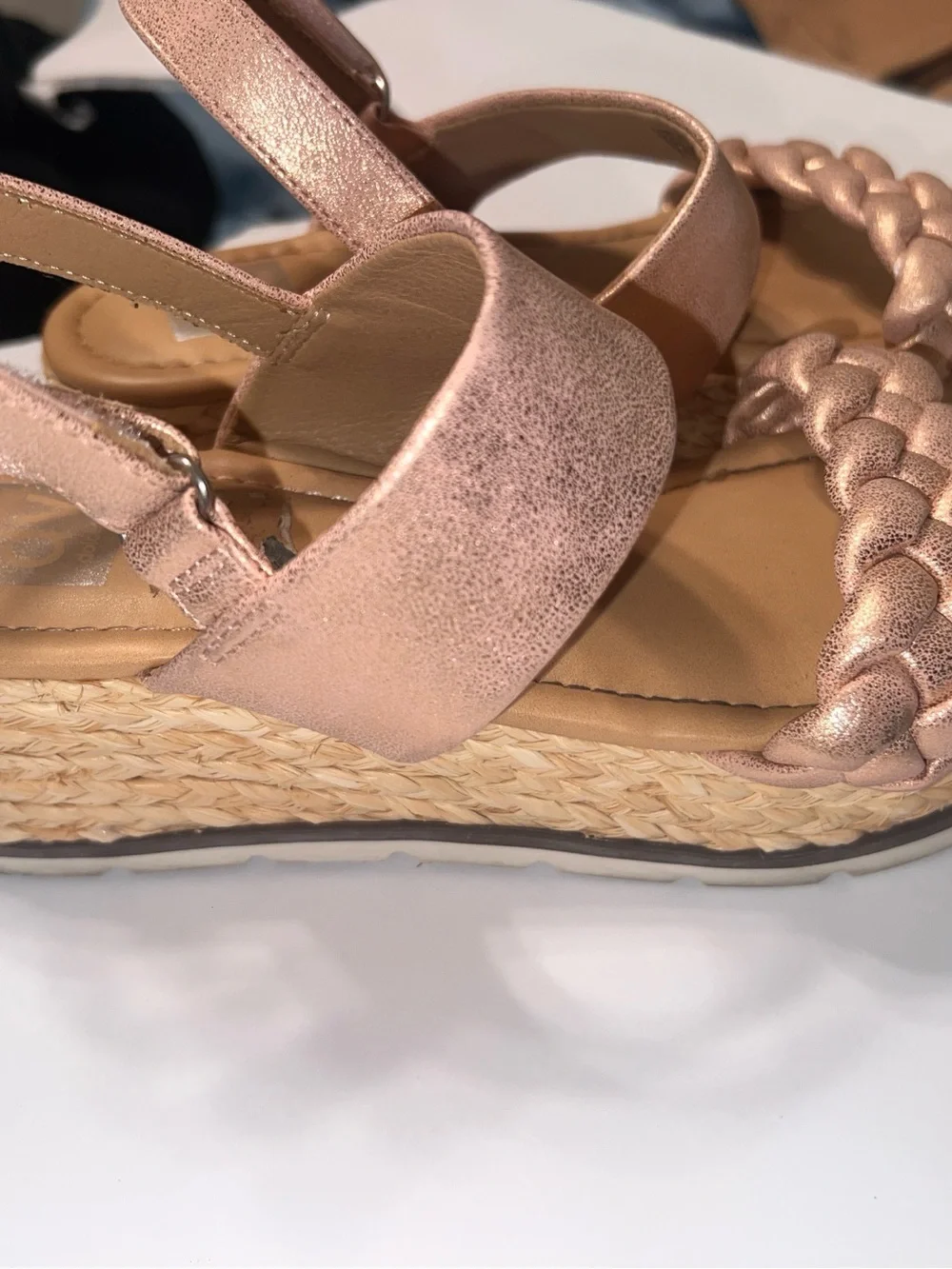 DV by Dolce Vita Girls Rose Gold Braided Strap Sandals